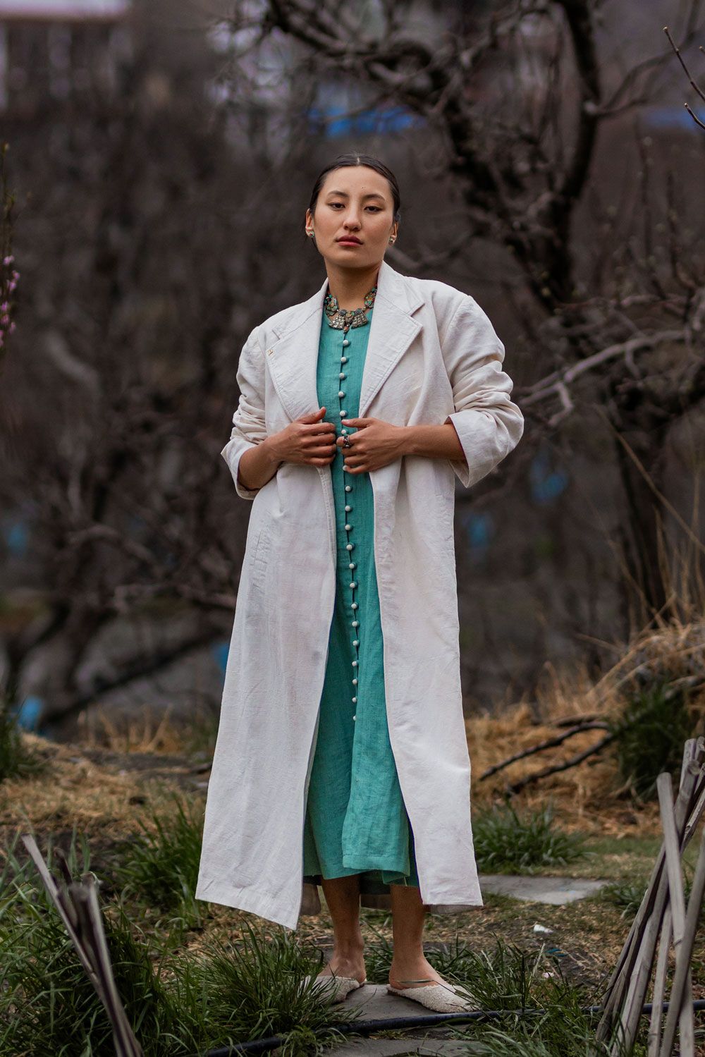 Jijivisha Nepal Sustainable Clothing Women Outer Varsha Trench