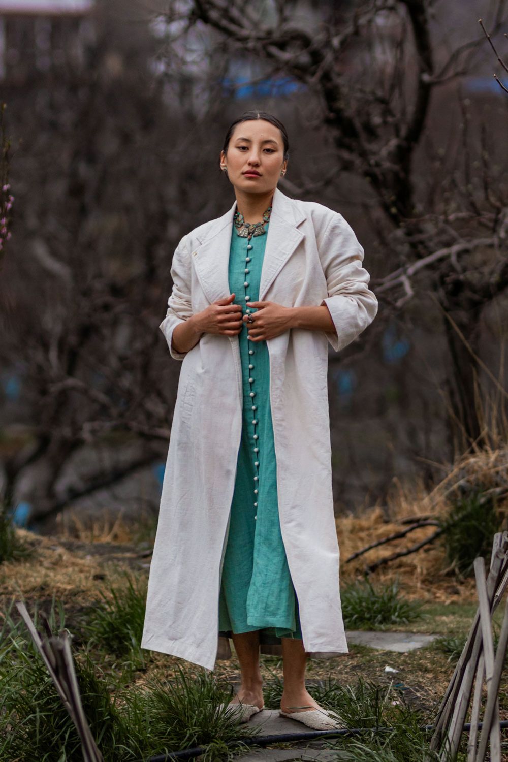 Jijivisha Nepal Sustainable Clothing Women Outer Varsha Trench