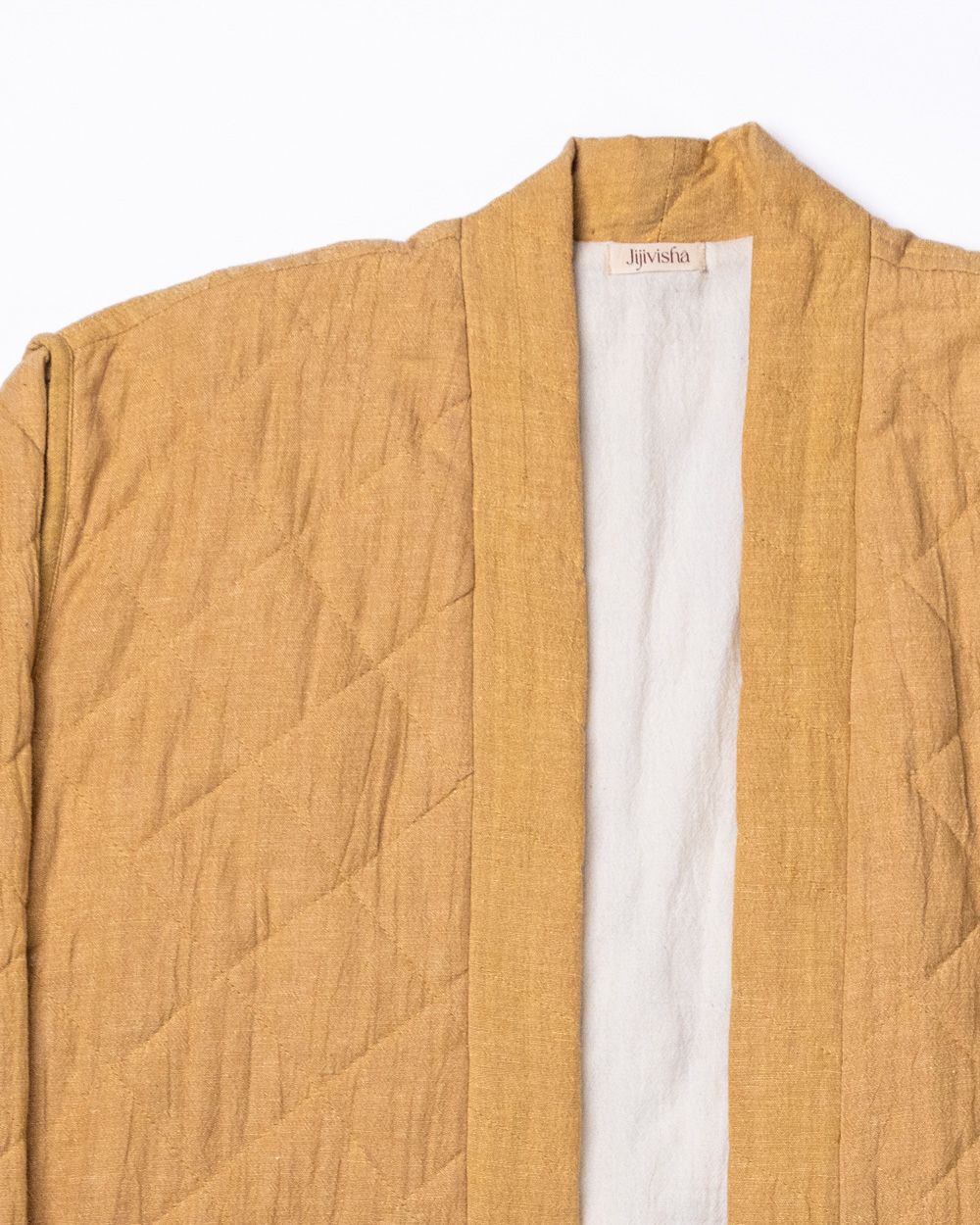 Jijivisha Nepal Sustainable Clothing Gumba Jacket Marigold Yellow Detail