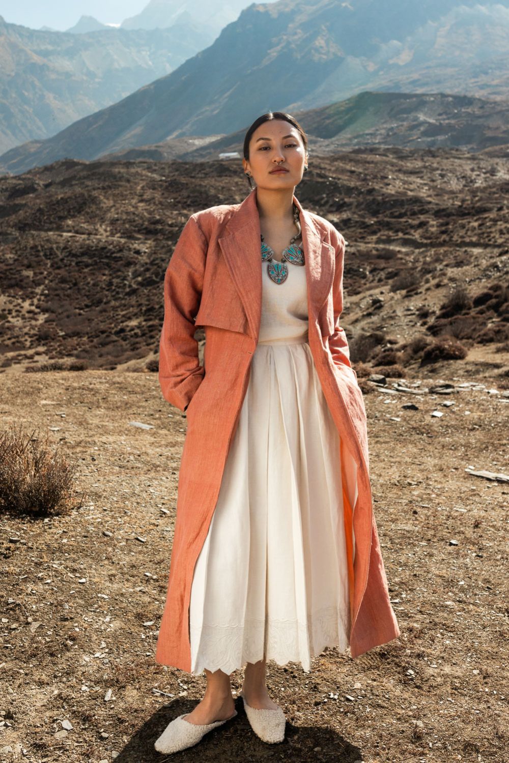 Jijivisha Nepal Sustainable Clothing Women Outer Varsha Trench