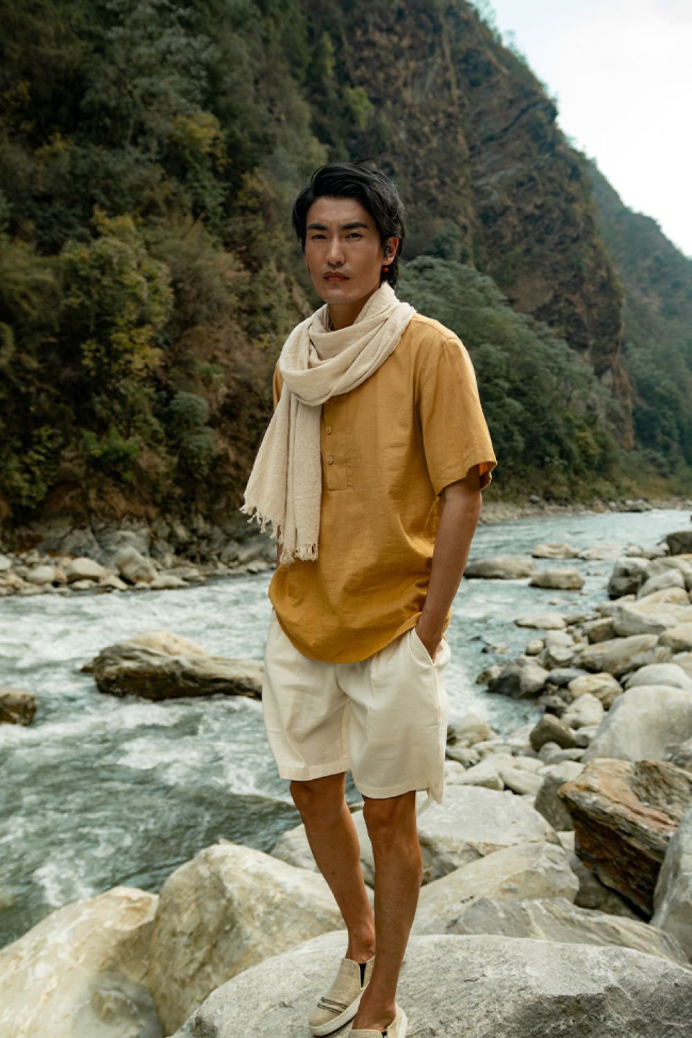 Jijivisha Nepal Sustainable Clothing Men Pants Bhumi Shorts