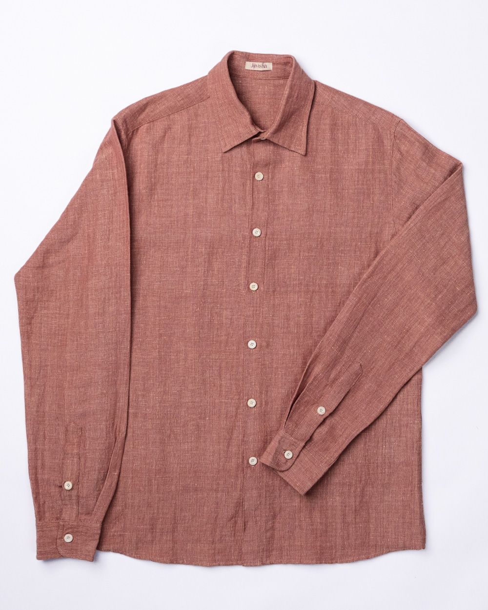 Jijivisha Nepal Sustainable Clothing Jyoti Shirt Terracotta Rust Front