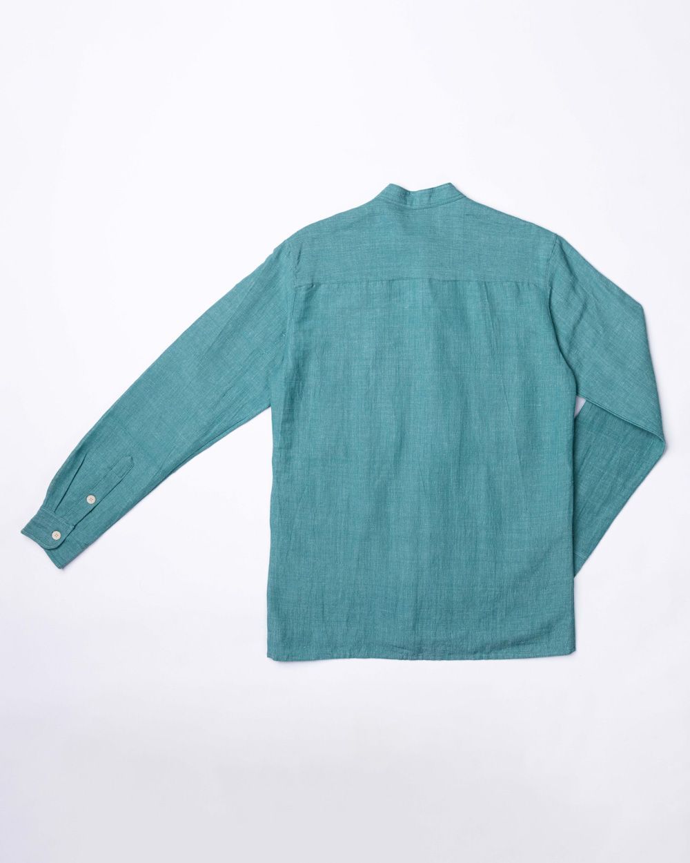 Jijivisha Nepal Sustainable Clothing Jhong Shirt Turquoise Green Back
