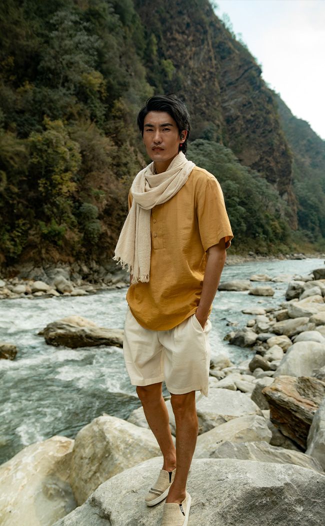 Jijivisha Nepal Sustainable Clothing Men Pants Bhumi Shorts