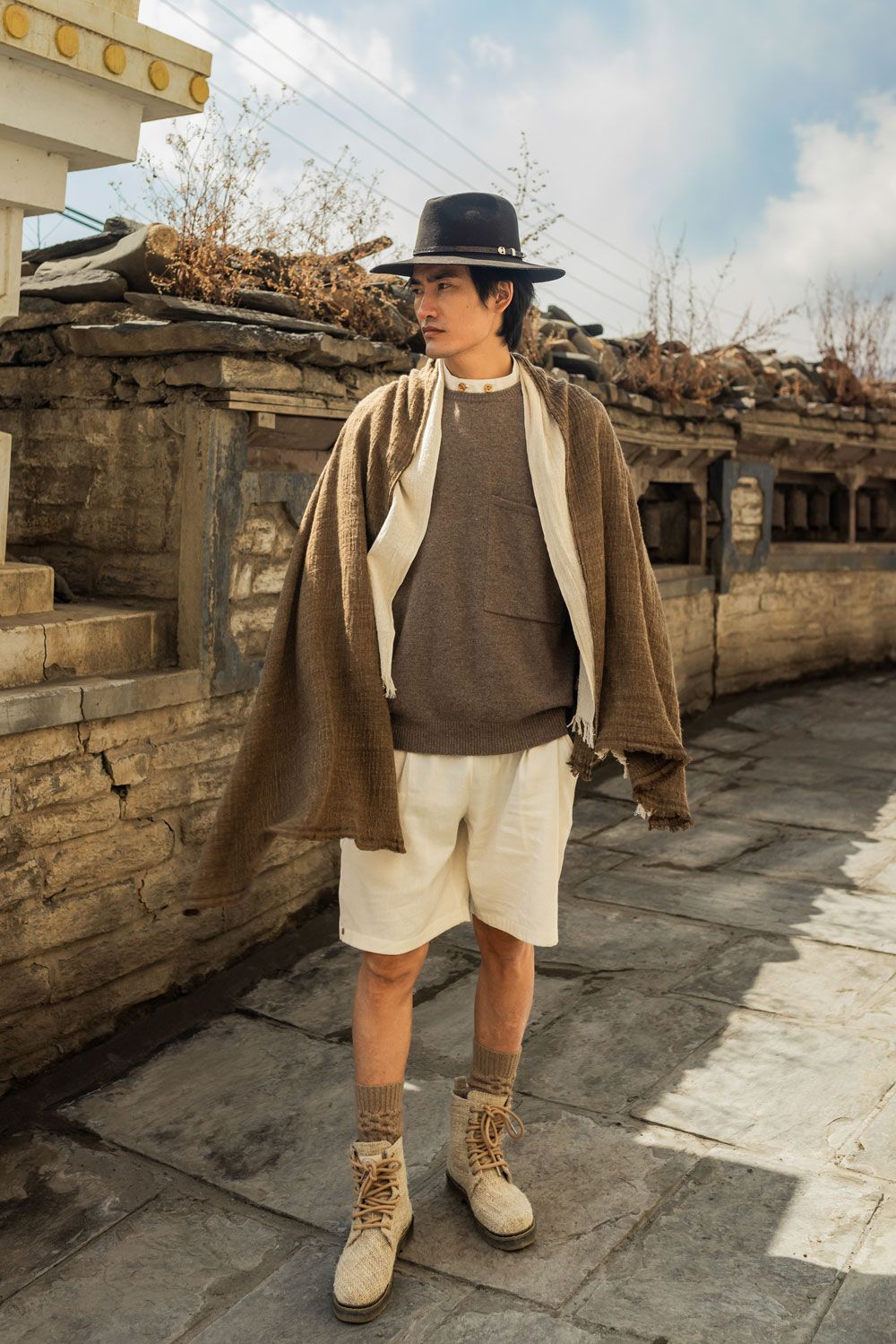 Jijivisha Nepal Sustainable Clothing Men Pants Bhumi Shorts
