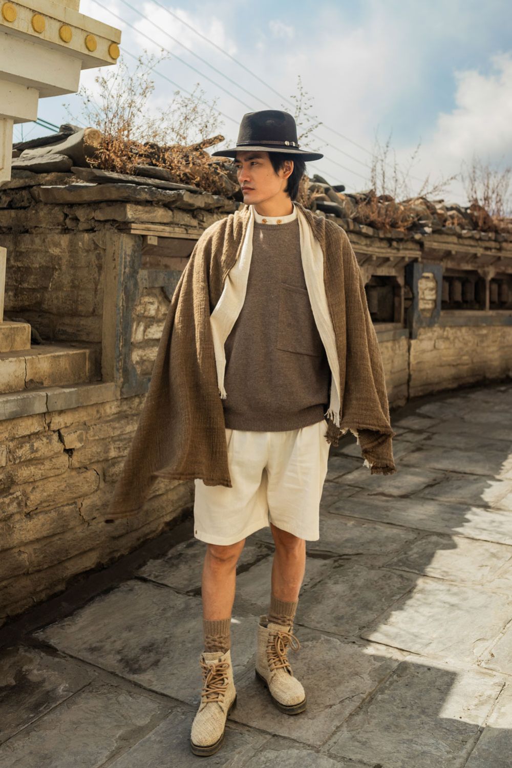 Jijivisha Nepal Sustainable Clothing Men Pants Bhumi Shorts