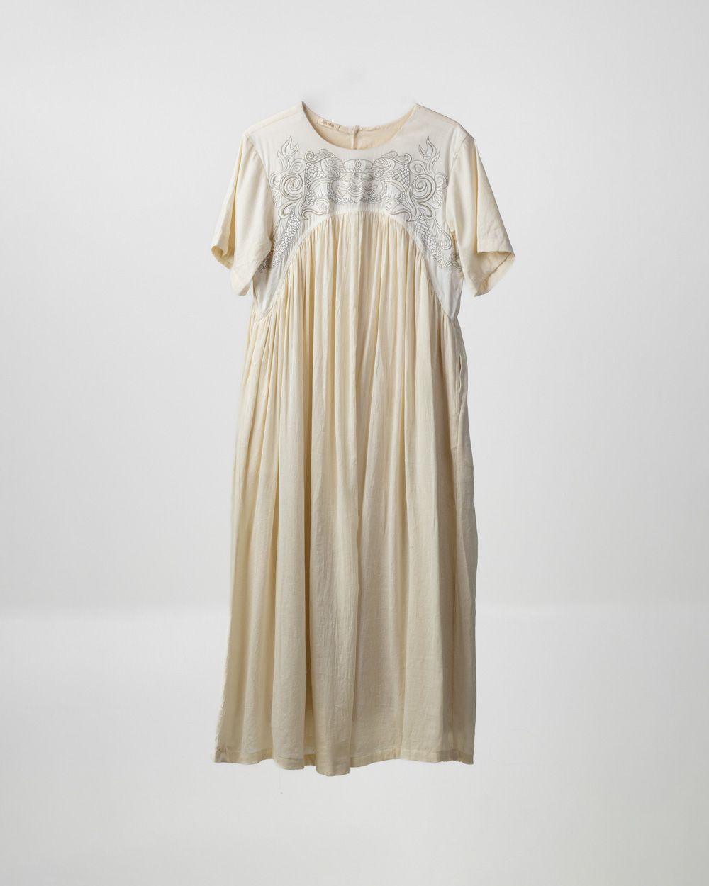 Jijivisha Nepal Sustainable Clothing Jeevan Dress Powder White Front