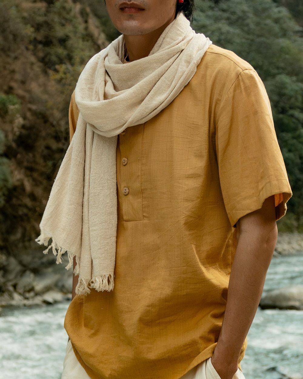 Jijivisha Nepal Sustainable Clothing Mustang Collections Accessories Upatyaka Scarf